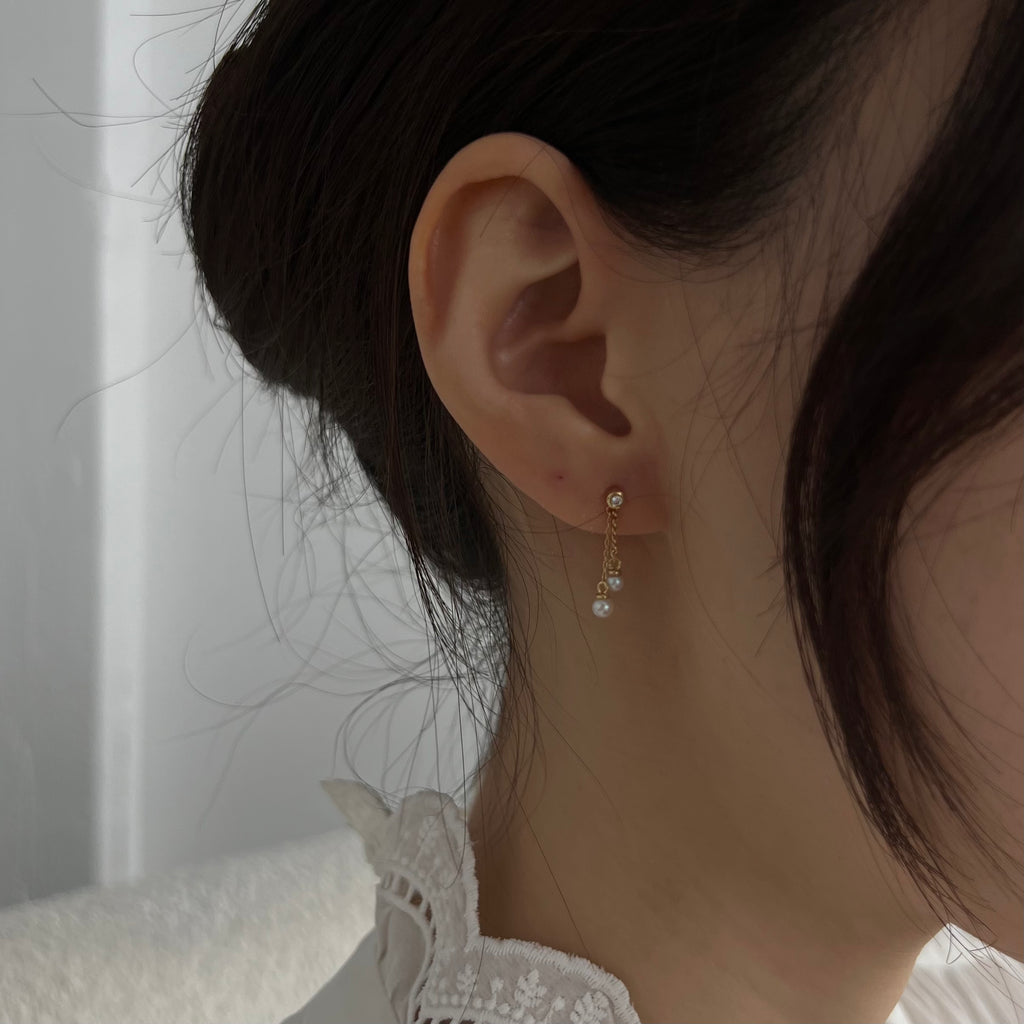 Dainty Diana Double Chained Earrings