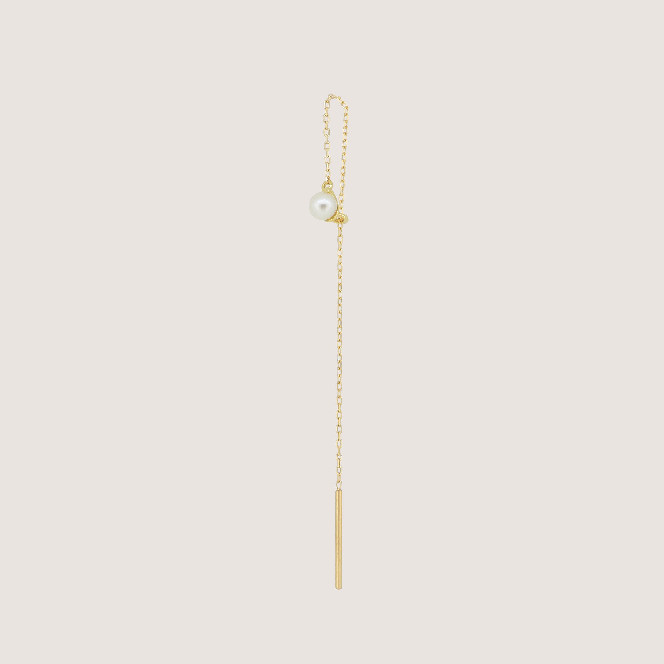 Single Pearl Protean Drape Earring