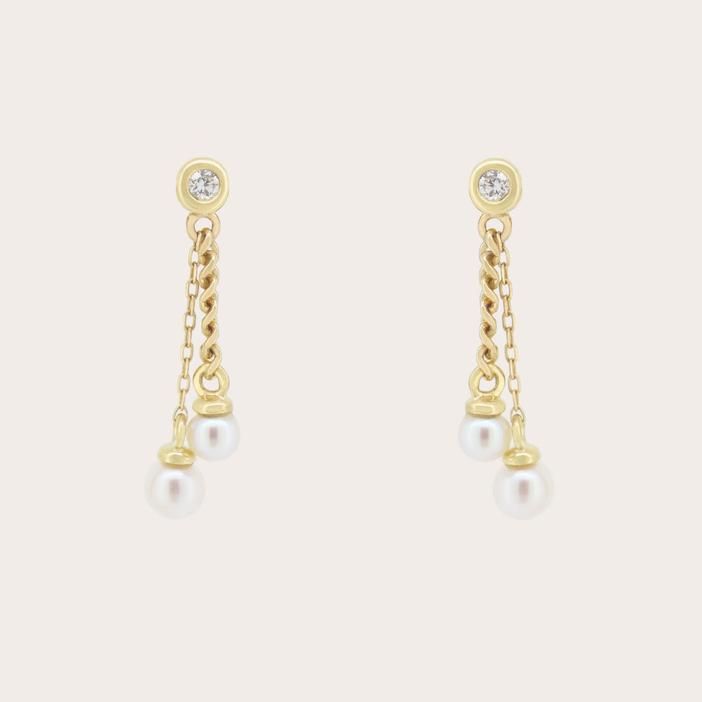 Dainty Diana Double Chained Earrings