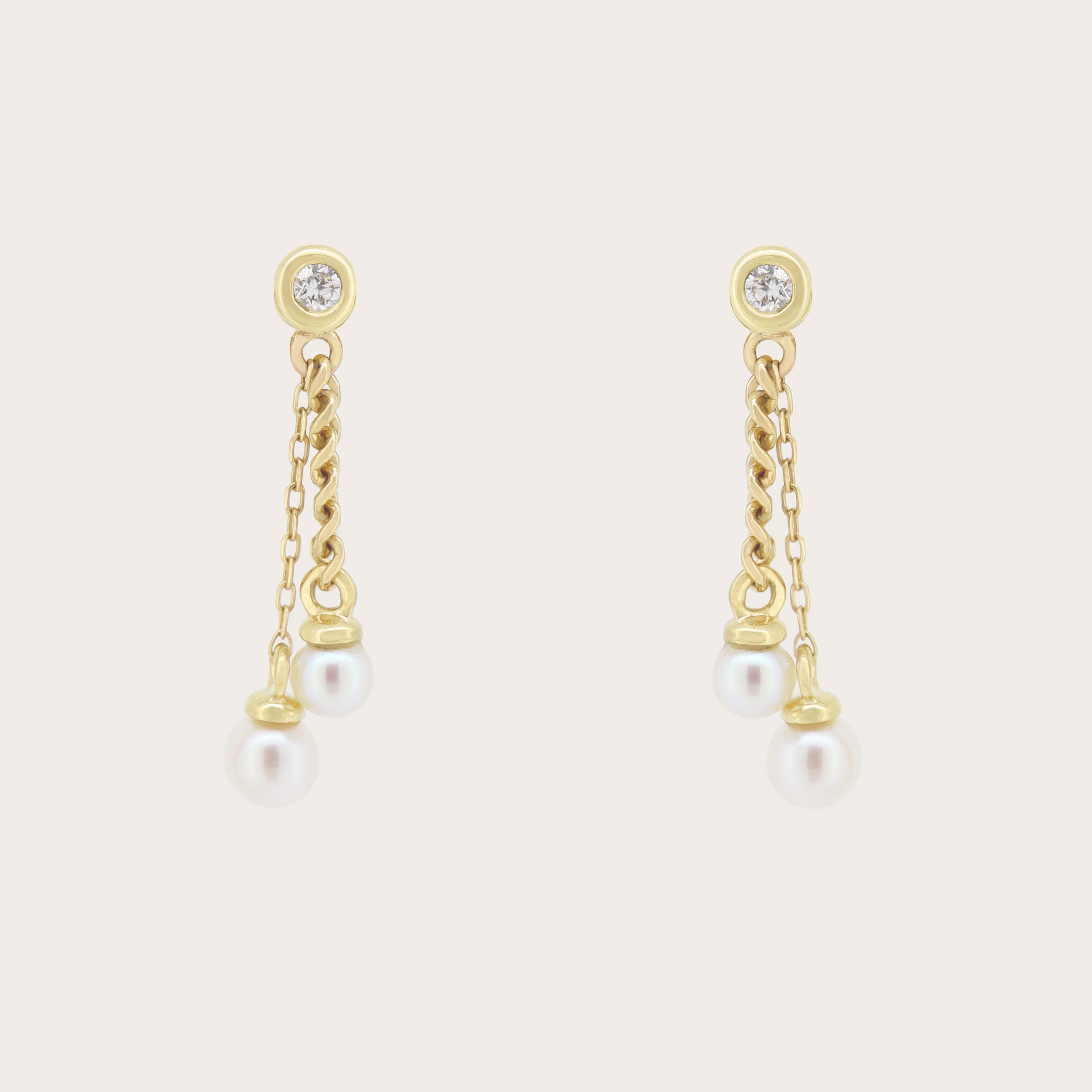 Dainty Diana Double Chained Earrings