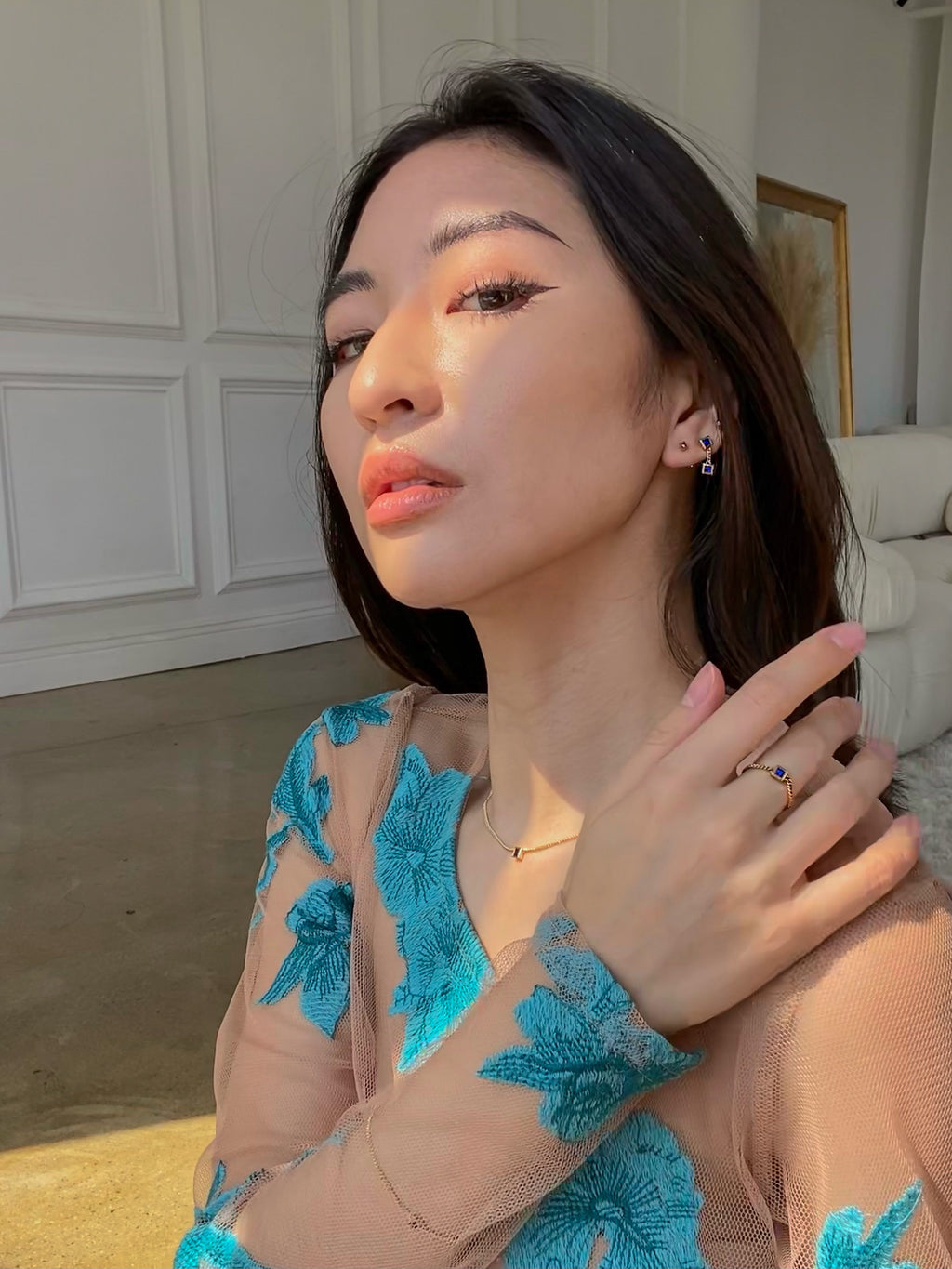 The Dainty Sapphire Earrings