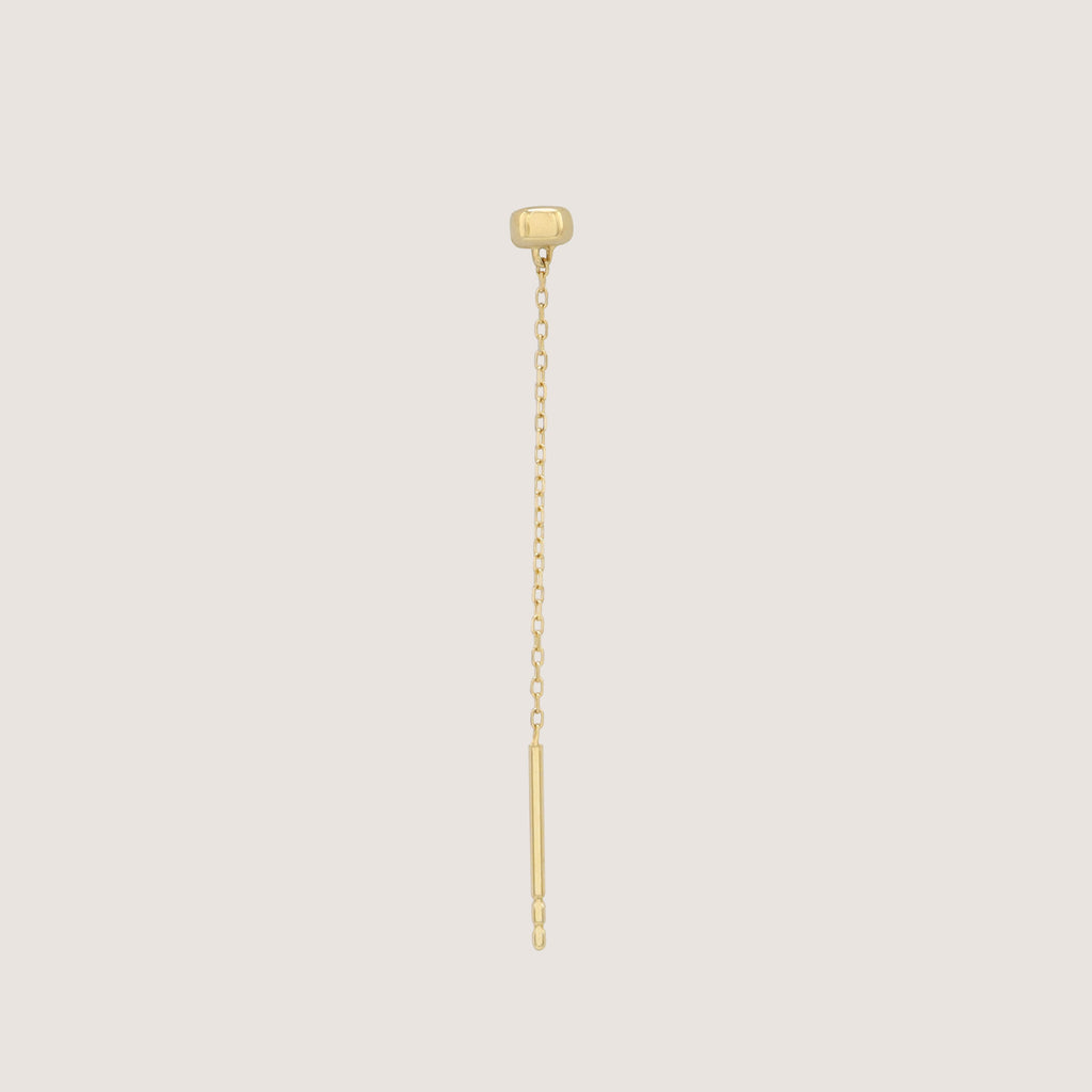 Single Diamond Drape Earring