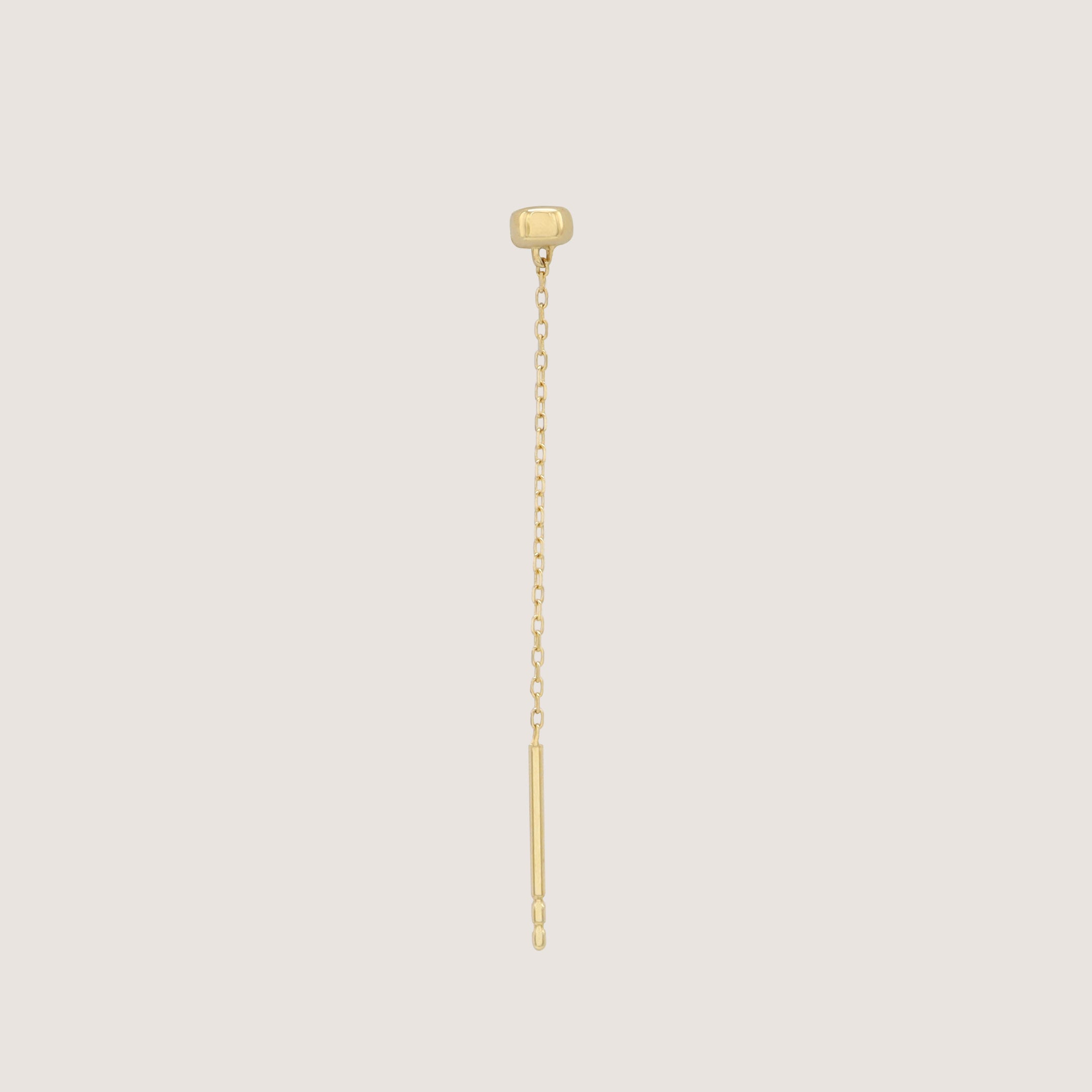 Single Diamond Drape Earring
