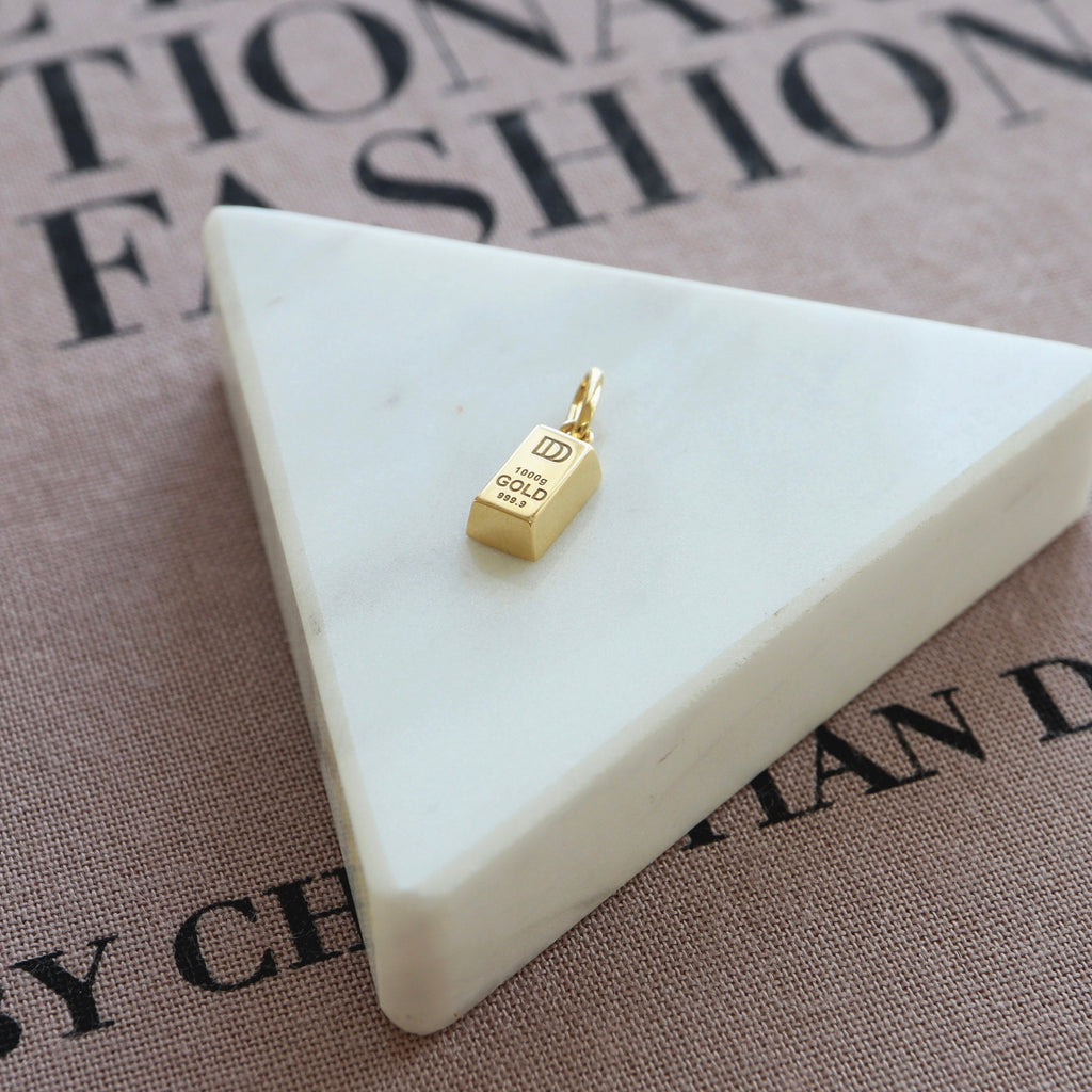 Petite Gold Brick Pendant