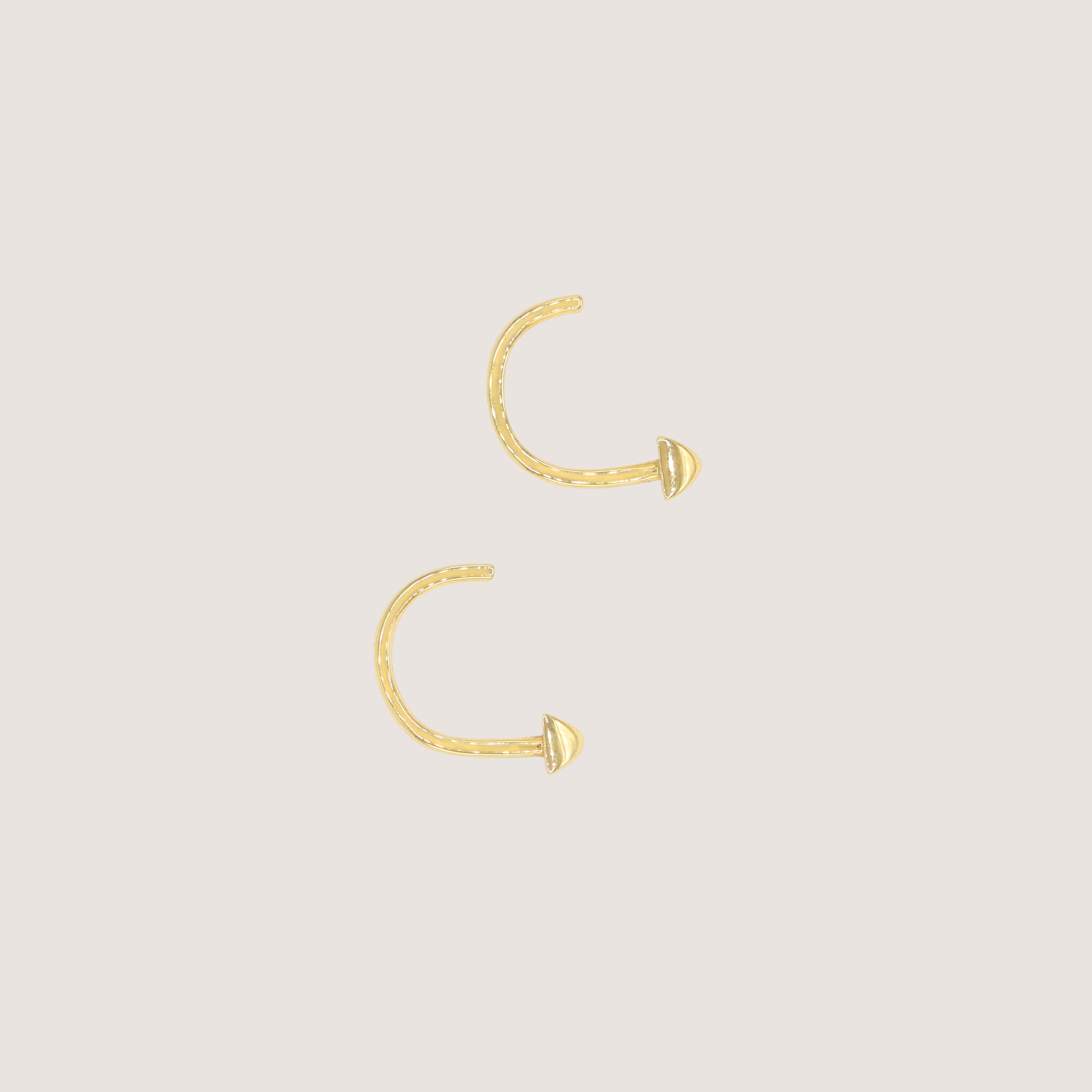 Single Stud Open Hoops